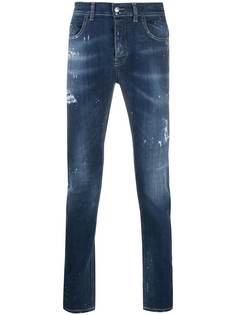 Frankie Morello джинсы с эффектом потертости