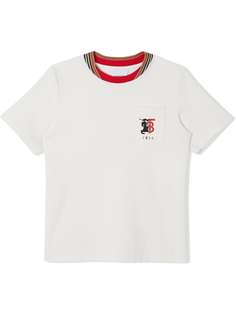 Burberry Kids футболка с контрастным логотипом