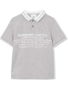 Burberry Kids рубашка поло с принтом