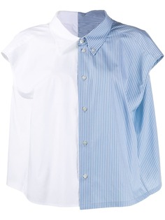MM6 Maison Margiela рубашка в полоску с контрастными вставками