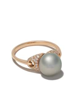 Yoko London кольцо Classic Freshwater из розового золота с жемчугом и бриллиантами