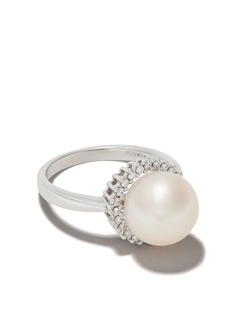 Yoko London кольцо Classic Freshwater из белого золота с жемчугом и бриллиантами