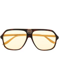 Gucci Eyewear массивные солнцезащитные очки