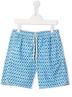 Mc2 Saint Barth Kids плавки-шорты Jean Lighting с принтом