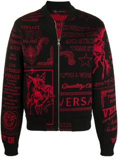 Versace куртка-бомбер с вышивкой