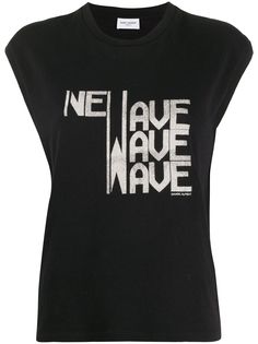 Saint Laurent футболка New Wave с логотипом