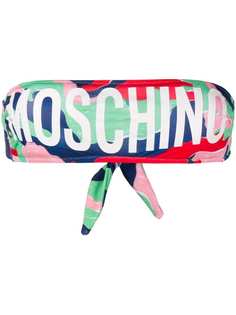 Moschino лиф-бандо с камуфляжным принтом