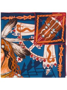Hermès платок Cosmogonie Apache 2011-го года pre-owned Hermes