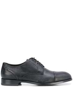 Ermenegildo Zegna туфли дерби с прошитыми вставками