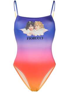 Fiorucci купальник с логотипом и эффектом градиента