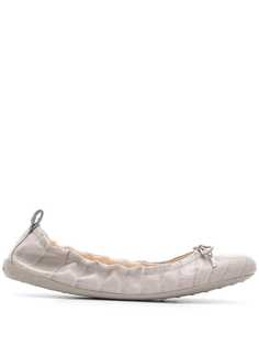 Tods балетки с тиснением под кожу крокодила Tod’S
