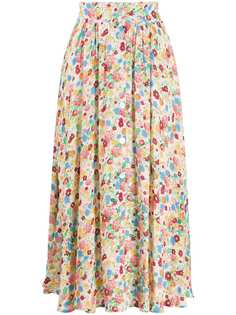 Andamane юбка с завышенной талией и цветочным принтом