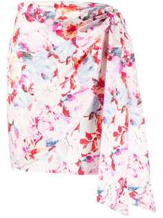 Andamane юбка с запахом и цветочным принтом