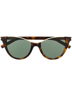 Saint Laurent Eyewear солнцезащитные очки кошачий глаз без оправы