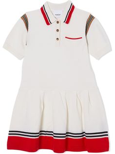 Burberry Kids платье-рубашка с воротником поло