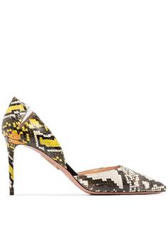 Aquazzura туфли дОрсе со змеиным принтом