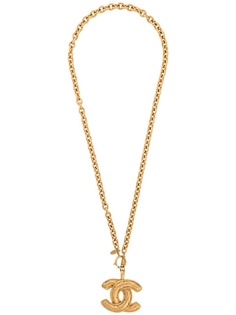 Chanel Pre-Owned длинное колье 1980-х годов с логотипом CC