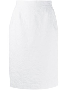 LANVIN Pre-Owned жаккардовая юбка прямого кроя 1980-х годов