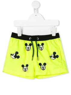 Mc2 Saint Barth Kids плавки-шорты Mickey Mouse с вышивкой