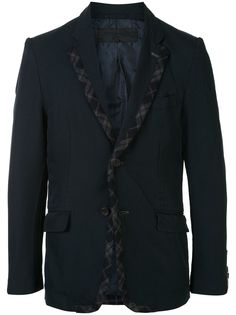 Comme Des Garçons Pre-Owned пиджак с окантовкой в клетку