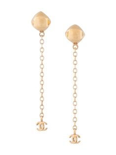 Chanel Pre-Owned серьги-подвески 1998-го года с логотипом CC