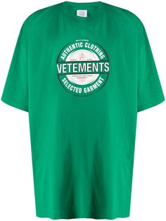 Vetements футболка оверсайз с логотипом