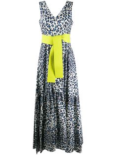 P.A.R.O.S.H. длинное платье с леопардовым принтом