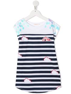 Billieblush платье в полоску с вышивкой пайетками