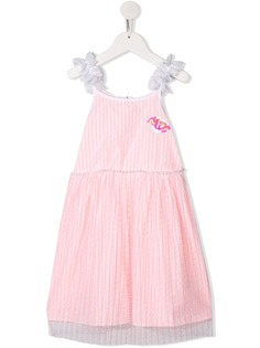 Billieblush платье в полоску с вышивкой пайетками