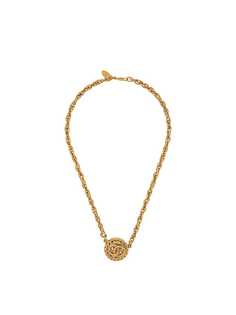 Chanel Pre-Owned короткое колье с логотипом CC