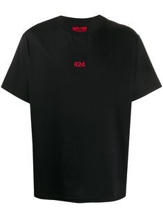424 футболка с короткими рукавами и вышитым логотипом