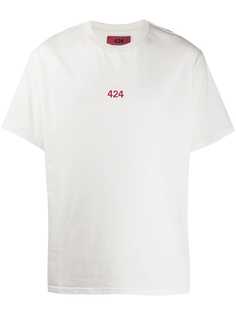 424 футболка с вышитым логотипом