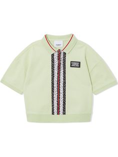 Burberry Kids рубашка поло с монограммой