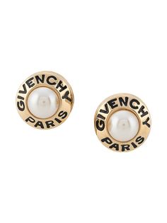 Givenchy Pre-Owned 1980s logo clip-on earrings