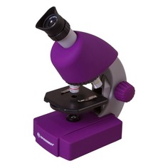 Микроскоп Bresser Junior монокуляр 40-640x на 3 объектива фиолетовый