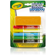 Набор стираемых фломастеров Crayola, с губкой