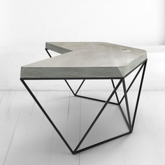 Рабочий стол гексагон в сером цвете (archpole) серый 132x74x114 см.