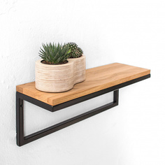 Полка metalframe в натуральном цвете дуба (archpole) бежевый 60x22x20 см.