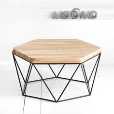 Журнальный стол гексагон в натуральном цвете (archpole) бежевый 76x37x66 см.