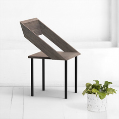 Стул чайка из дуба в сером цвете (archpole) серый 49x80x52 см.