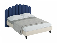Кровать queen sharlotta (ogogo) синий 180x122x217 см.