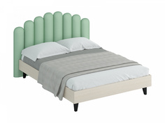 Кровать queen sharlotta (ogogo) зеленый 180x122x217 см.
