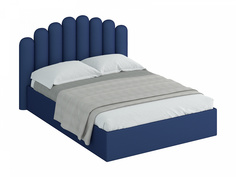 Кровать queen sharlotta (ogogo) синий 180x122x217 см.