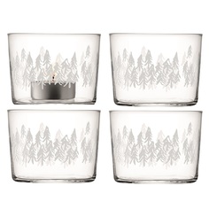 Набор из 4 подсвечников fir (lsa international) прозрачный 6x32x8 см.