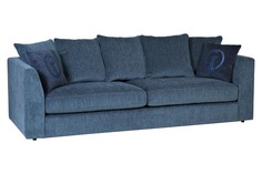 Трехместный диван “roberto” (garda decor) синий 250x90x100 см.