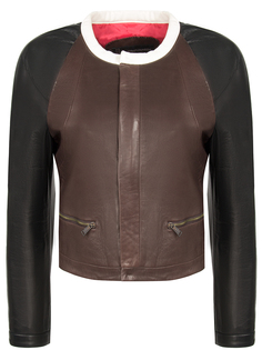 Кожаная куртка S72AM0343 /коричневый/черный Dsquared2