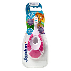 Jordan, Детская зубная щетка Step by Step 0-2, розовая