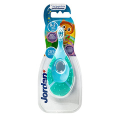 Jordan, Детская зубная щетка Step by Step 0-2, зелено-голубая