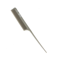 Dewal, Расческа с хвостиком, микрофибра, серая, 20 см