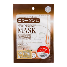 Japan Gals, Маска для лица Pure 5 Essence с коллагеном, 1 шт.